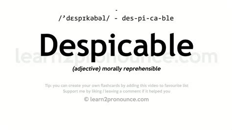 despicable meaning tagalog|Despicable Meaning .